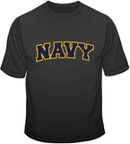 Navy - Embroidered  Patch T Shirt