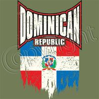 Dominican Republic Distressed Flag T Shirt