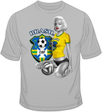 Brasil Soccer Marilyn T Shirt