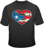 Super Puerto Rican Heart T Shirt