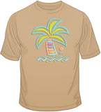 Multi-Colored Palm - Puff Sparkle T Shirt