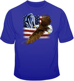 Indian, U.S. Flag & Eagle T Shirt