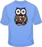 Colorful Mosaic Owl T Shirt