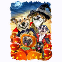 Halloween Selfie 2 - Dogs and Cats T Shirt
