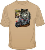 Wolf Legend w/ Motorcycle T Shirt
