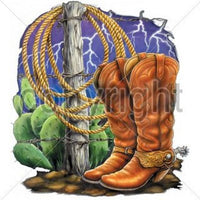Boots, Rope, Cactus T Shirt
