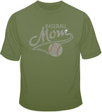 Baseball Mom - Rhinestones T Shirt