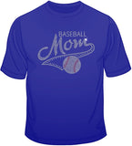 Baseball Mom - Rhinestones T Shirt