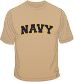Navy - Embroidered  Patch T Shirt