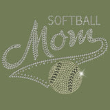 Softball Mom - Rhinestones T Shirt