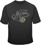 Softball Mom - Rhinestones T Shirt