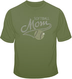 Softball Mom - Rhinestones T Shirt