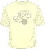 Softball Mom - Rhinestones T Shirt
