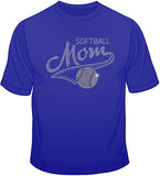 Softball Mom - Rhinestones T Shirt
