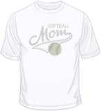 Softball Mom - Rhinestones T Shirt