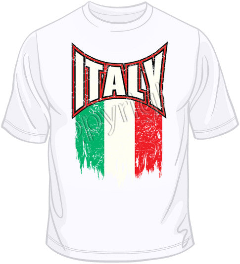 Italy Distressed Flag T Shirt