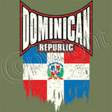 Dominican Republic Distressed Flag T Shirt