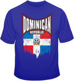 Dominican Republic Distressed Flag T Shirt