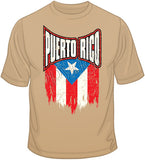 Puerto Rico Distressed Flag T Shirt