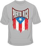 Puerto Rico Distressed Flag T Shirt