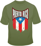 Puerto Rico Distressed Flag T Shirt