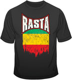 Rasta Distressed Flag T Shirt
