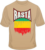 Rasta Distressed Flag T Shirt
