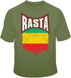 Rasta Distressed Flag T Shirt