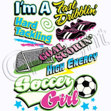 Soccer Girl - Neon T Shirt