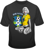 Brasil Soccer Marilyn T Shirt