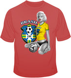 Brasil Soccer Marilyn T Shirt