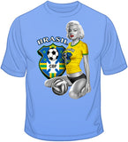 Brasil Soccer Marilyn T Shirt