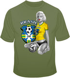 Brasil Soccer Marilyn T Shirt