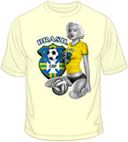 Brasil Soccer Marilyn T Shirt