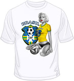 Brasil Soccer Marilyn T Shirt
