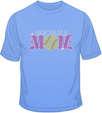 Softball Mom - Rhinestones & Pink Nailheads T Shirt