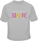 Softball Mom - Rhinestones & Pink Nailheads T Shirt