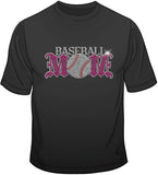 Baseball Mom - Rhinestones & Pink Nailheads T Shirt
