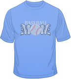 Baseball Mom - Rhinestones & Black Nailheads T Shirt