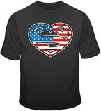 Super American Heart T Shirt