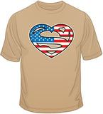 Super American Heart T Shirt