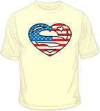 Super American Heart T Shirt