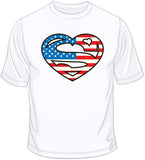 Super American Heart T Shirt