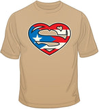 Super Puerto Rican Heart T Shirt