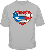 Super Puerto Rican Heart T Shirt