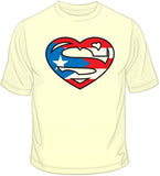 Super Puerto Rican Heart T Shirt