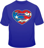 Super Puerto Rican Heart T Shirt