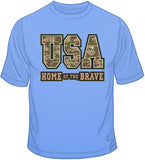 USA Home of the Brave T Shirt