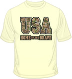 USA Home of the Brave T Shirt