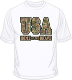 USA Home of the Brave T Shirt